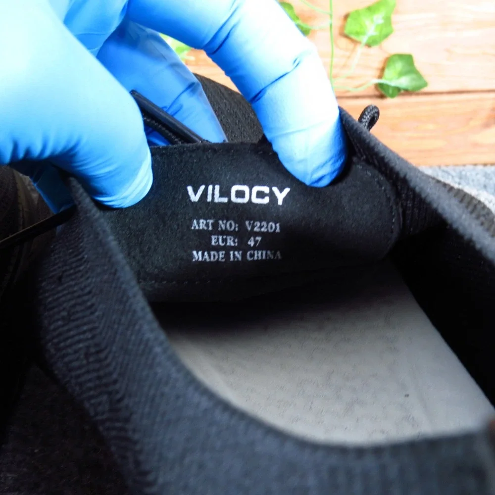 Vilocy V2201 Men Oxford Sneakers‎ Size 13 Dress Walking Shoes Black Knit Textile